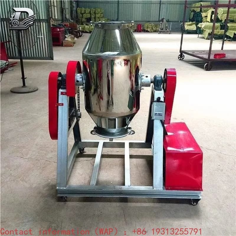 【Best-seller】Miscelatore per polveri in acciaio inossidabile da 50 kg-300 kg, miscelatore a tamburo per alimenti, cereali, detergenti, laboratorio, attrezzatura per miscelazione di polveri secche