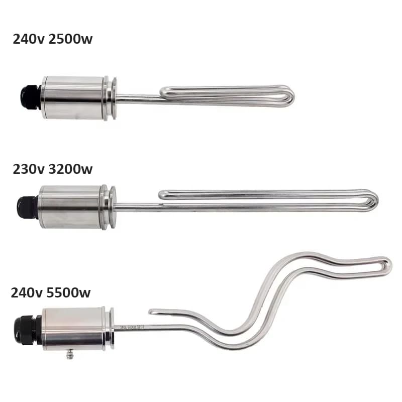 G2.0 1.5 "TC(50.5mmOD) 240V ULWD Straight Stainless Steel Heater 304 DIY Electric Brewery Homebrew