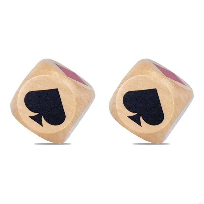 2 pezzi Doppi trionfi Marker Dadi Euchre Indicatore Cubi legno Dadi Strumento Ottimo regalo per carta del ponte comoda