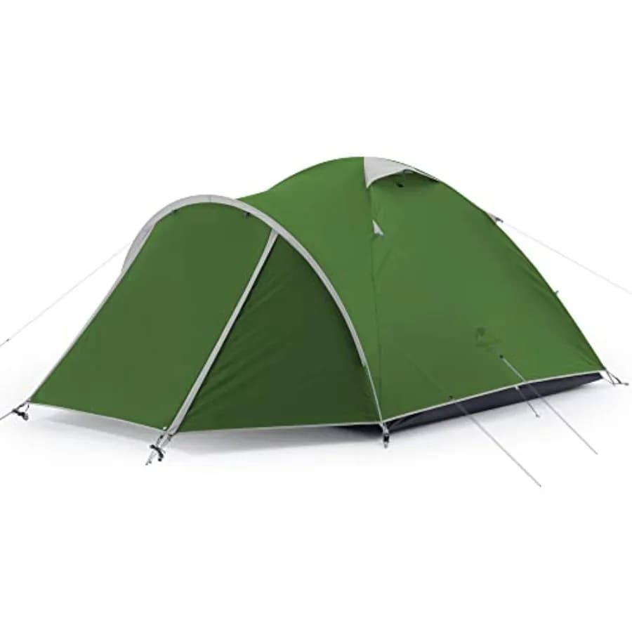 Tenda da Campeggio P-Plus per 3-4 Persone con Vestibolo, Impermeabile e Antivento, Tende per 3 o 4 Persone per Campeggio