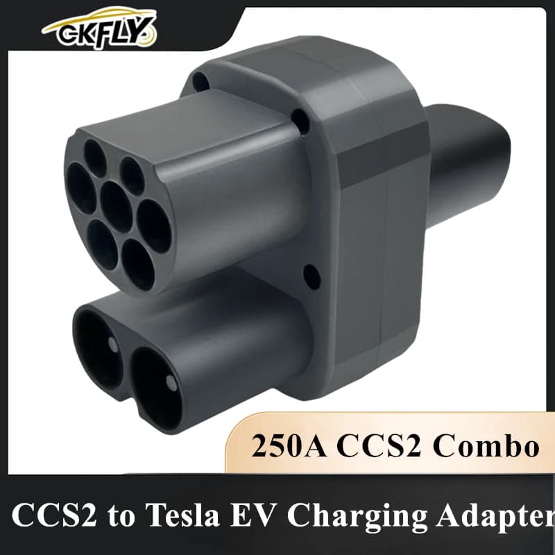 EV GKFLY charging adapter from CCS2 to Tesla 250A, CCS2 Combo converter for Tesla, CCS2 Tesla car charger adapter