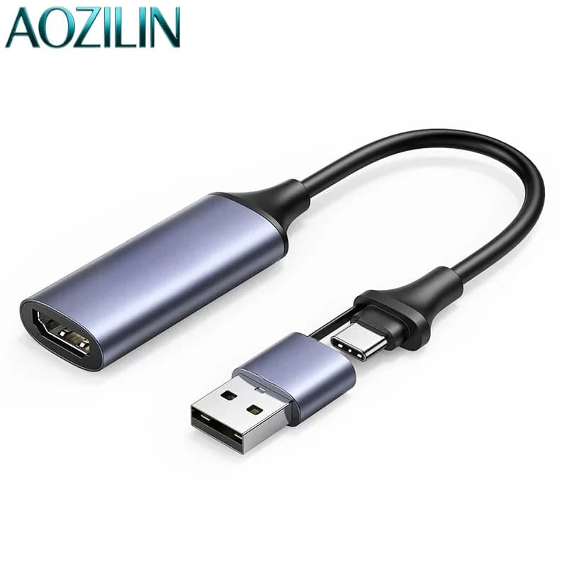 UGREEN Video Capture Card 4K HD-MI to USB-A/USB-C HD-MI Capture Card Full HD 1080P USB 2.0 Capture Video and Audio Recording
