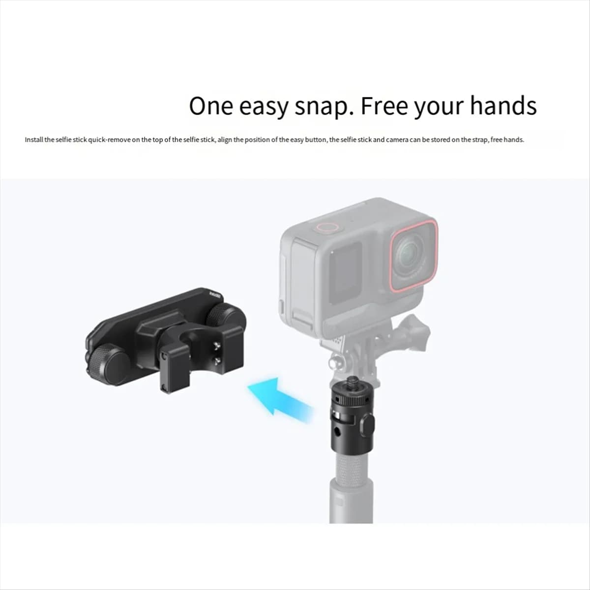 New Tech Selfie Stick Supporto a sgancio rapido per Shadowstone Selfie Stick Mount per X4/ Pro GO 3 X3/