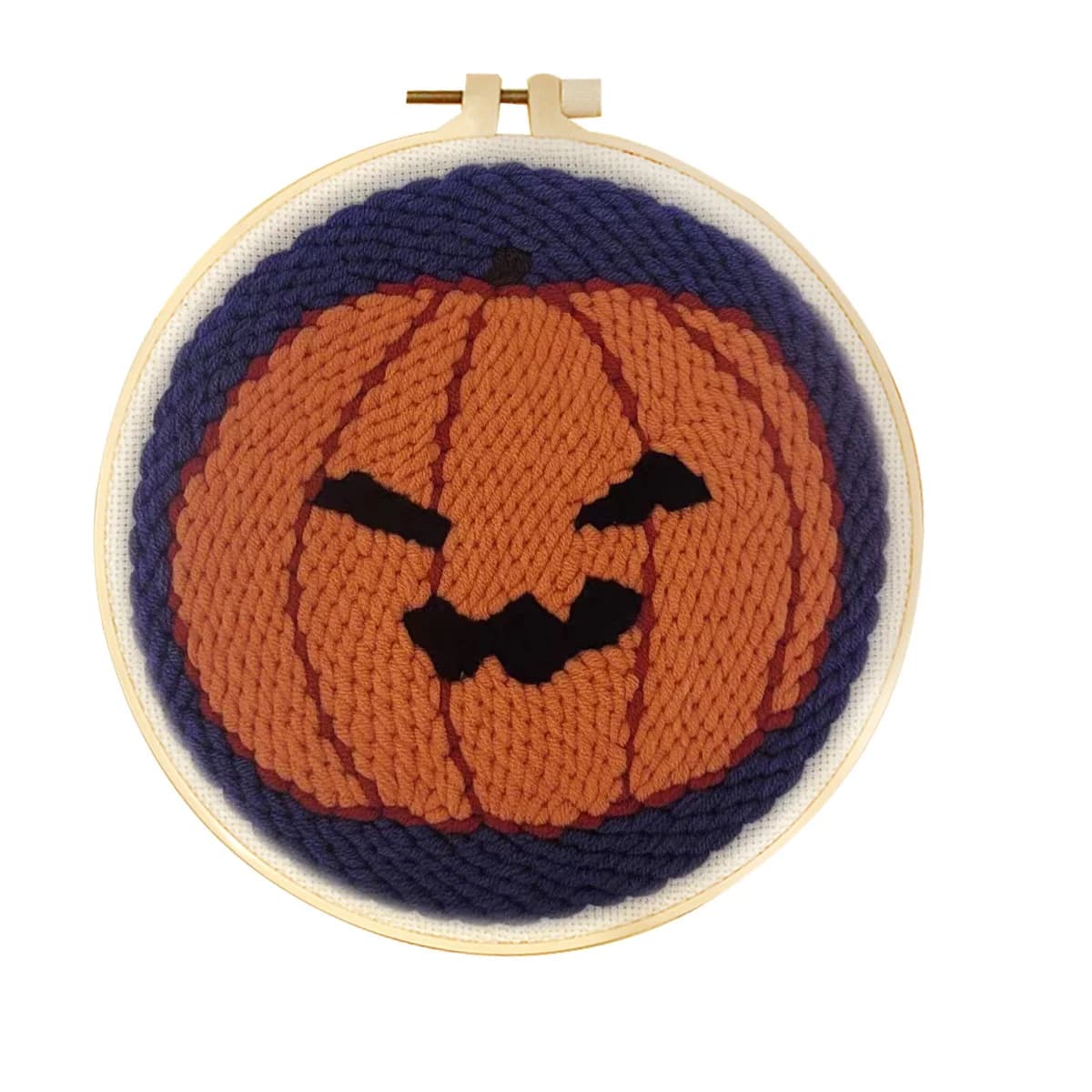 RUOPOTY Punch Needle Kit Wall Art Picture Craft Smiling Pumpkin Supplies Landscape Punch Needle Tool Painting Decor Craft Art