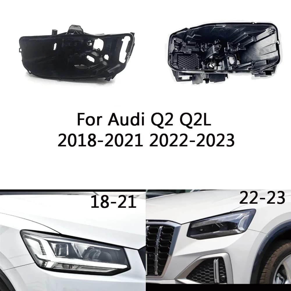 HTTCY Copertura Della Base Del Faro Per AUDI Q2 2018 2019 2020 2021 2022 2023 Base Del Faro Faro Casa Auto Base Posteriore Faro casa