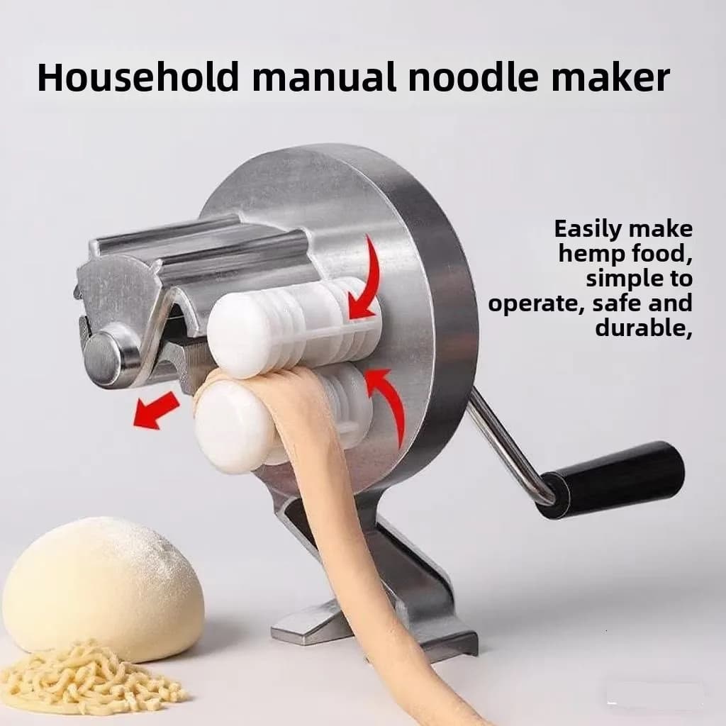 Pasta manual noodle machine, hemp food machine, hand crank noodle machine, macaroni machine