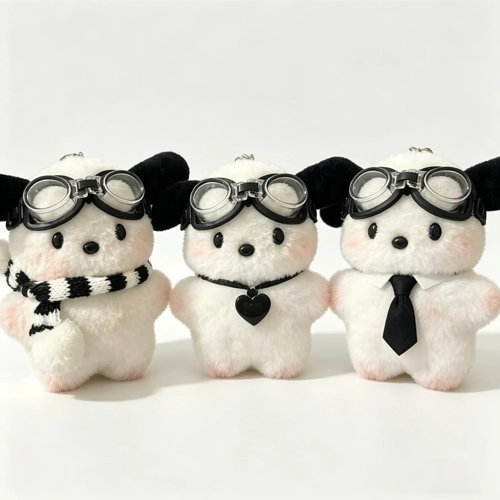 Portachiavi in peluche a forma di cane Kawaii 2026, ciondolo per borsa a forma di cucciolo di cartone animato, portachiavi per coppie, regalo di compleanno e Natale, riempitivi per sacchetti regalo