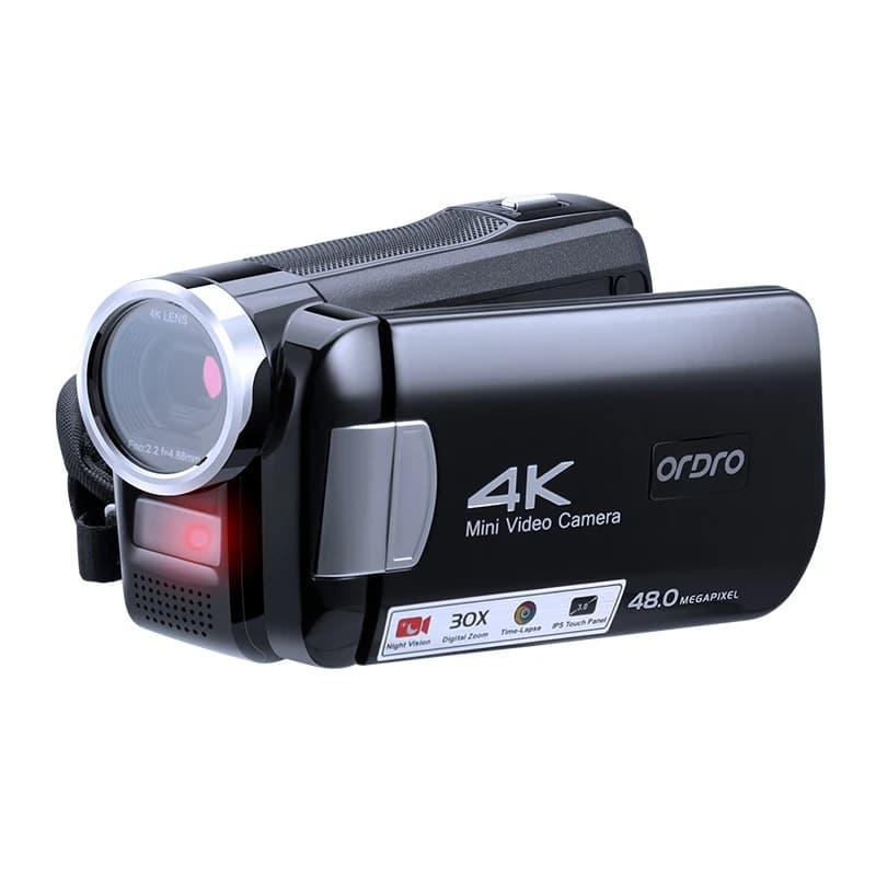 Videocamera digitale Ordro 4K per Youtuber Vlog IR Visione notturna Full HD Professionale Filmadora Camara