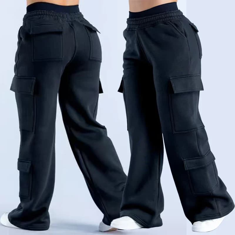 Pantaloni da donna alla moda a vita bassa con cintura, gamba dritta e ampia, tinta unita, casual, joggers con tasche multiple, stile americano da lavoro