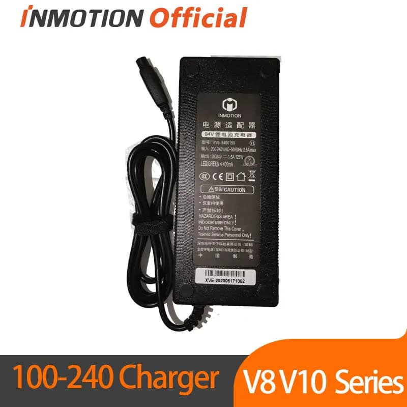 Caricabatterie INMOTION V8 V10 100-240V per scooter elettrico auto bilanciato Parte caricabatteria 84V