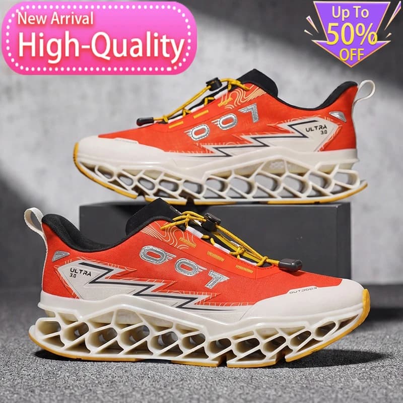 Scarpe Sportive Professionali da Uomo per l'Estate, Scarpe da Corsa con Suola Stampata in 3D, Protezione del Piede, Scarpe da Passeggio e Pendolarismo