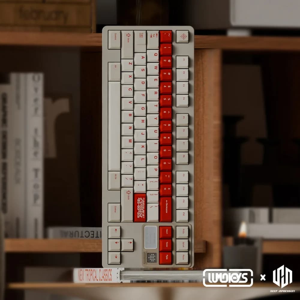 Lumokeys Retro OG Keycap Set PBT Personalizzato Bianco Rosso Russo Tastiera Cap Cherry Profilo Gaming KeyCap per Tastiera Meccanica Regalo