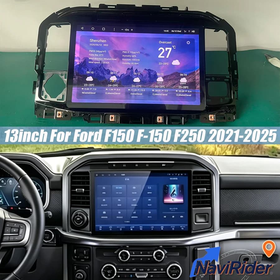 13" Dual System Android For Ford F150 F 150 F-150 F250 F 250 2021-2025 SYNC 4 GPS Carplay Car Multimedia Player Stereo Autoradio