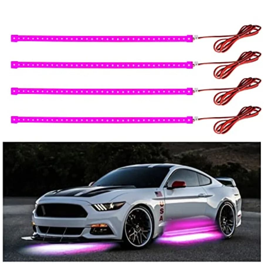 Strisce LED per Auto, Barche, Moto, Golf Cart, Illuminazione Interna ed Esterna, Subacquea, Marina, Impermeabile IP68 36SMD, Confezione da 3