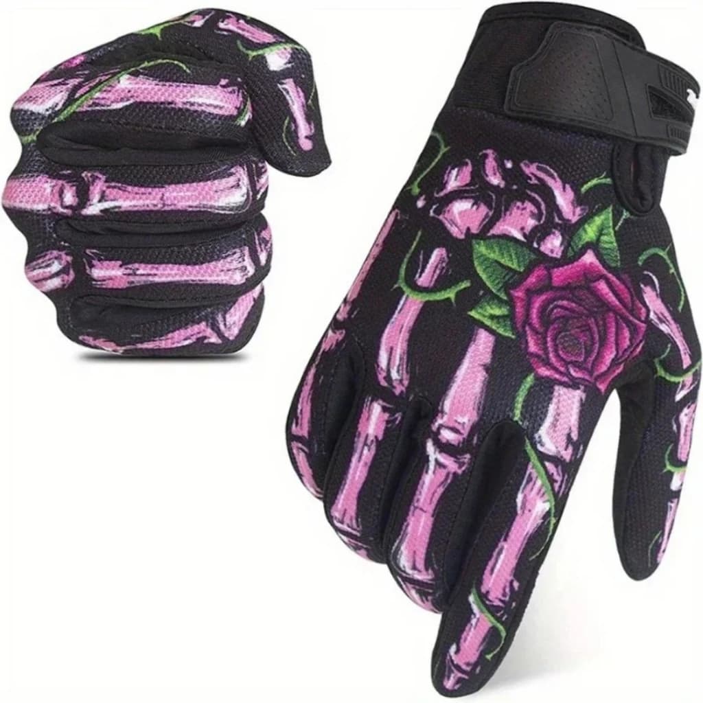 Cycling Gloves Touch Screen to Indoor Fingers - Joker Skull Design Fantasma for Mountain Bike and Moto