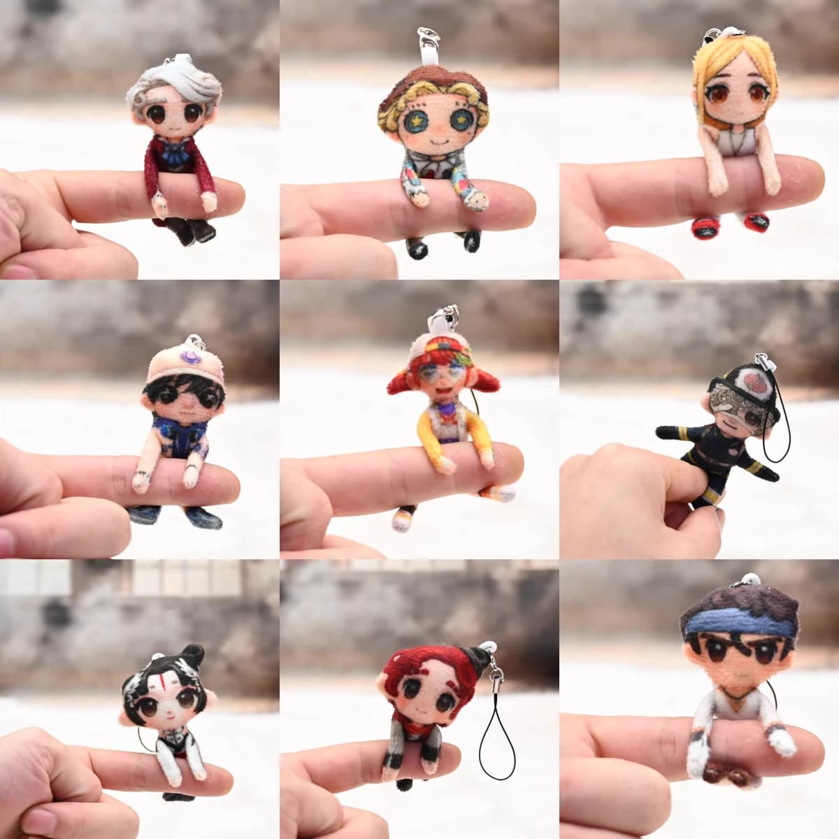 Peluche da 5 cm del Gioco Identity V, Personaggio Anime Mercenary Composer Embalmer, Morbido Portachiavi Imbottito, Giocattolo Cosplay da Regalo