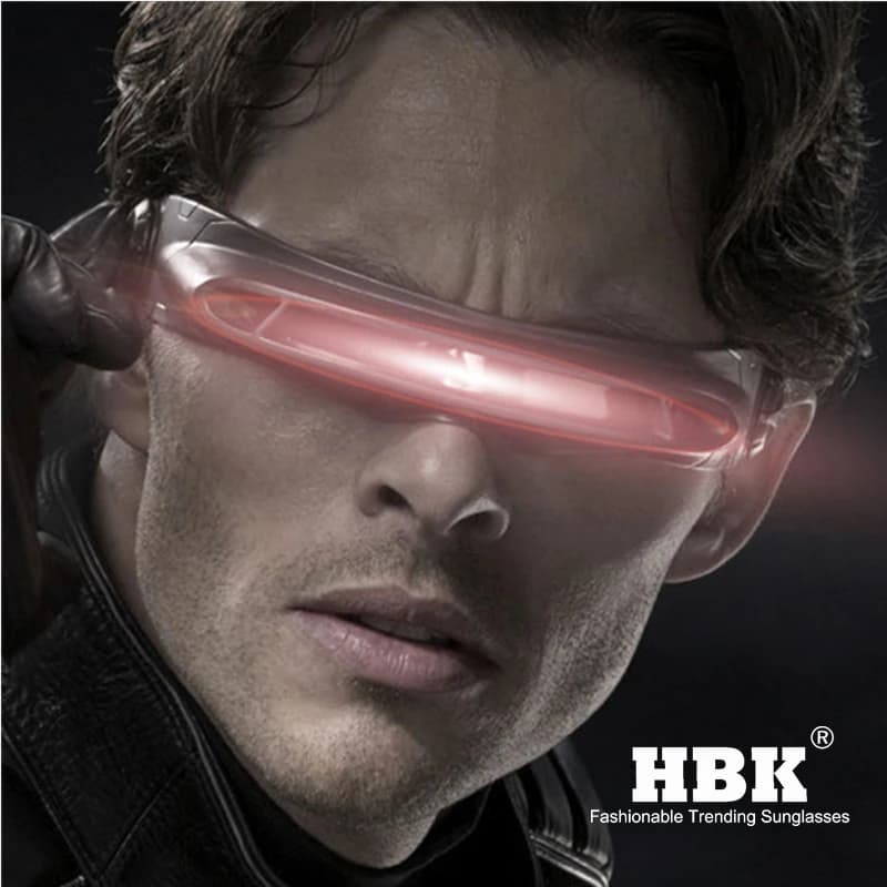 HBK X-man Cosplay Cyclops Halloween Party Sunglasses Designer Special Memory Materials Polarized Travel Shield Cool UV400