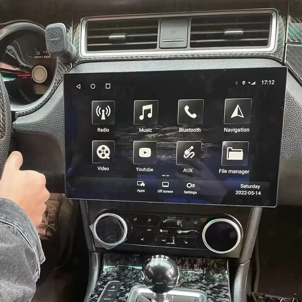 Autoradio multimediale Android da 13,3 pollici per Ford Mustang 2014 2015 2016 2017 2018 2019-2021 con sistema GPS e lettore stereo.