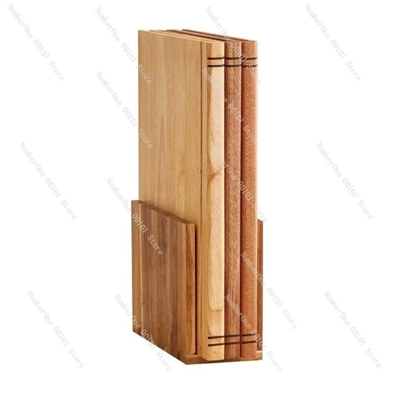 Elegante Set di 3 Taglieri a Forma di Libro in Legno Massello, Blocco da Taglio per Uso Domestico, Tagliere in Legno per Preparazione e Servizio in Cucina, Durevole