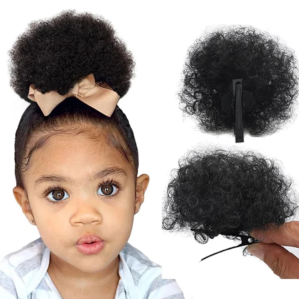 Sintetico Afro Puff Coulisse Coda di cavallo Capelli ricci crespi Chignon Parrucchino Clip afroamericana nelle estensioni Updo per donne nere
