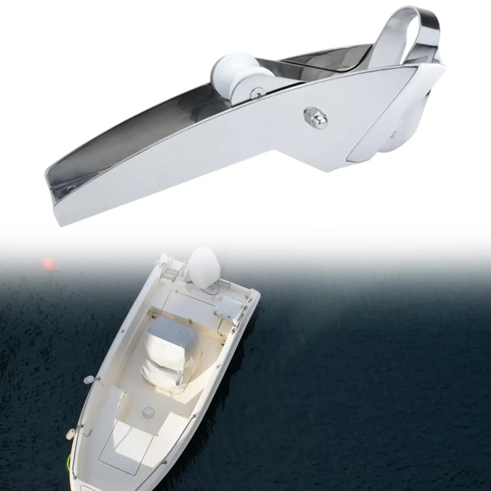 Rullo di ancoraggio per prua per barche Rullo di ancoraggio marino resistente e facile da installare