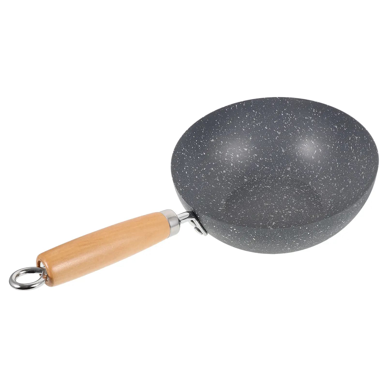 Piccola padella wok, wok giapponese, wok in ferro, wok a fondo tondo, piccola padella wok tradizionale, padelle per friggere, wok da cucina, wok per la casa