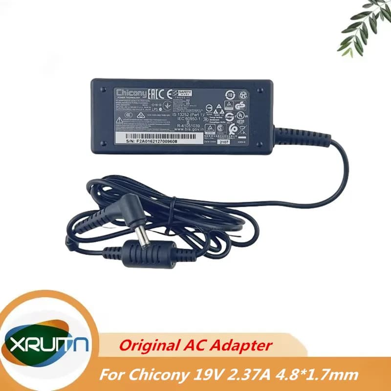 Caricatore adattatore CA originale per Chicony 19V 2.37A 45W 4.8x1.7mm A18-045N2A A045R077P Alimentatore per laptop