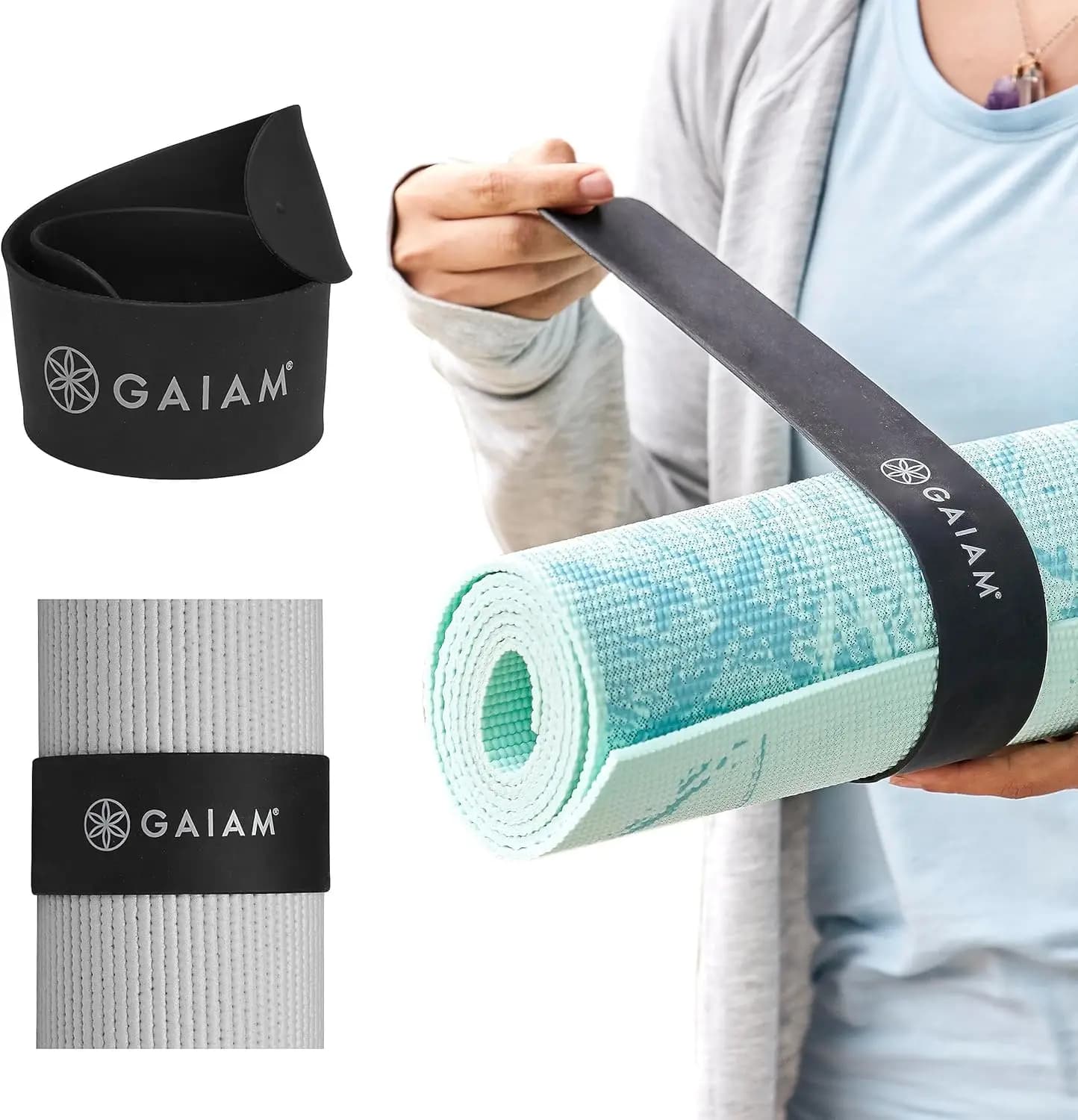 Cinghia Premium per Tappetino Yoga per Trasporto e Conservazione Sicuri, Design Durevole e Regolabile