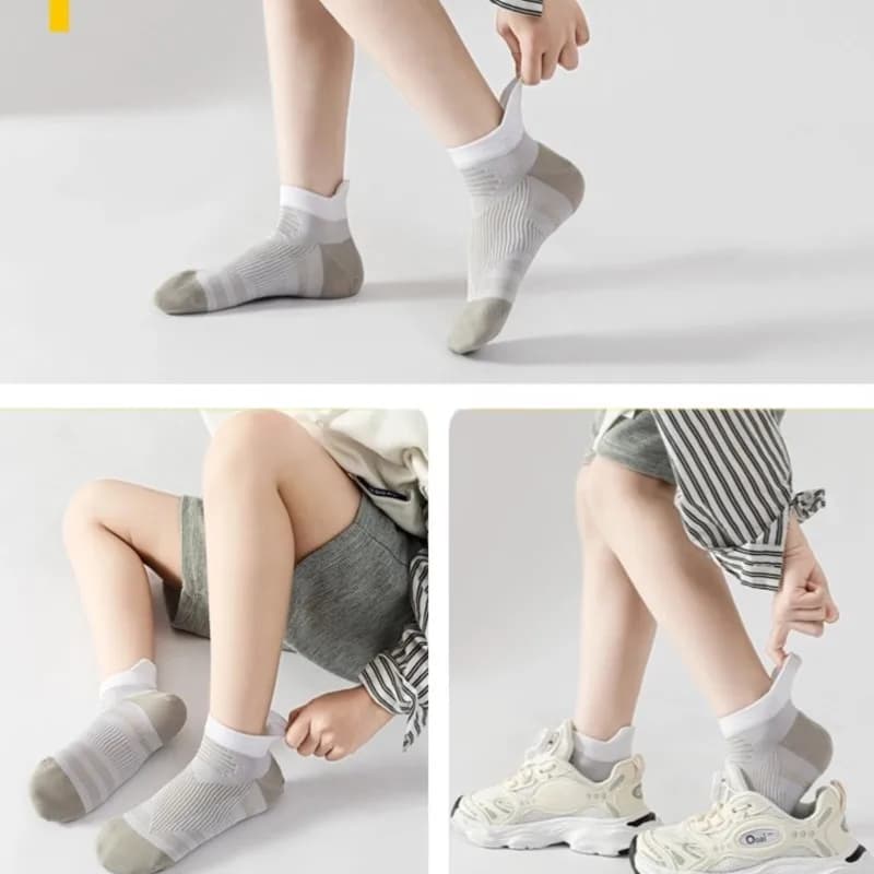2 pieces sporty sock crew outfit new men women summer short surface mouth fitness race wear-resistant boat 2W10
