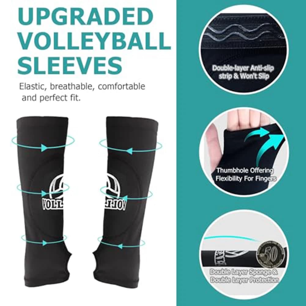 1 pair of volleyball arm sleeves, youth/adult style, breathable, pressurized, for sports training protection parts