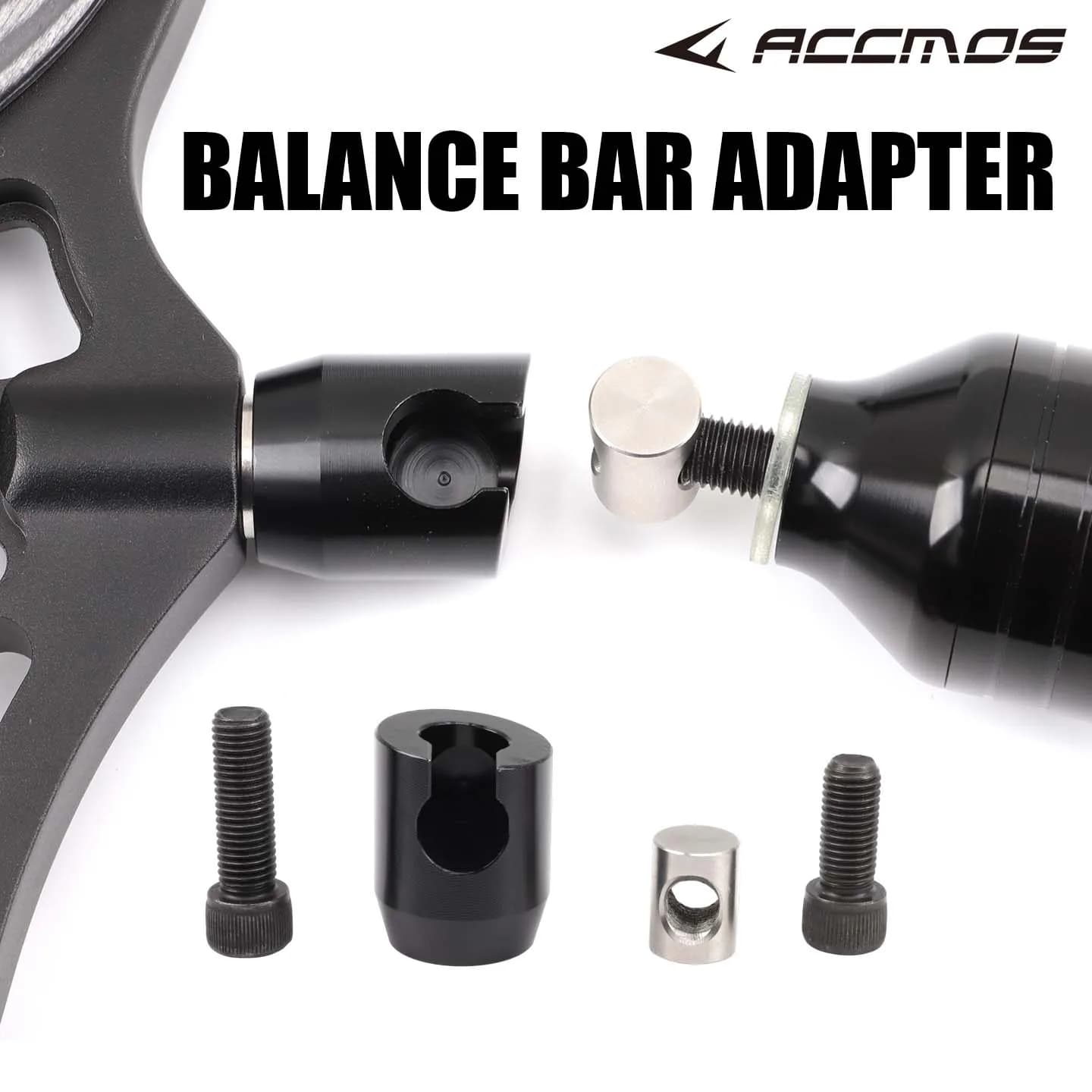 Adattatore a Sgancio Rapido per Stabilizzatore da Tiro con l'Arco 0 ° /5 ° /10 ° Connettore per Barra di Bilanciamento in Lega per Arco Compound, Caccia e Tiro al Bersaglio