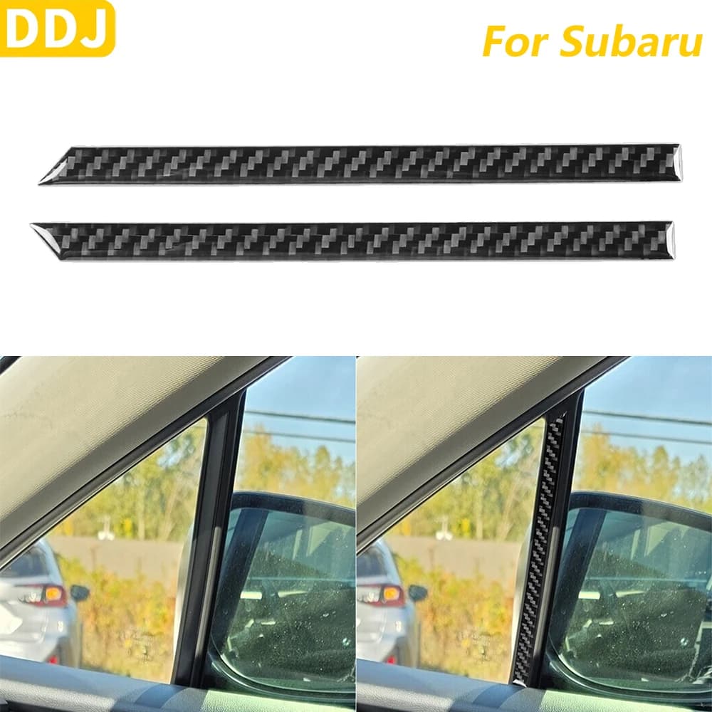 Copertura Morbida in Fibra di Carbonio per Pannello Montante Finestrino Interno per Subaru Impreza Crosstrek 2024-2026, Accessori Interni Adesivi