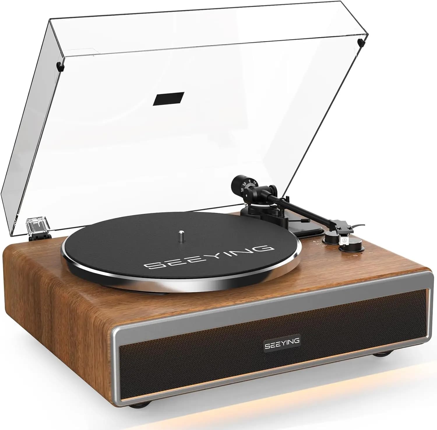 Giradischi con Altoparlanti Hi-Fi, Bluetooth e Trasmissione a Cinghia