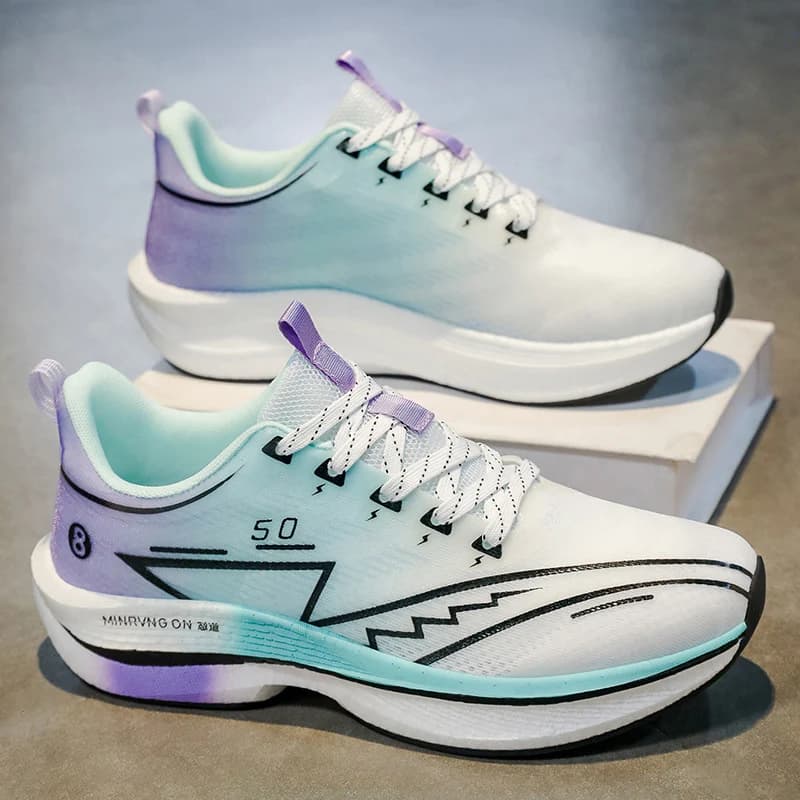 Unisex sneakers for four seasons, casual, outdoor, breathable, fashionable, comfortable, with soft sole, fast running shoes, racing sports shoes