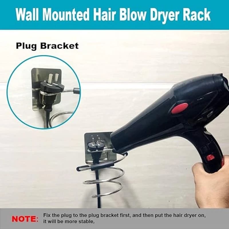 4 pieces spiral wall hair dryer holder. Hair dryer holders for designer tools