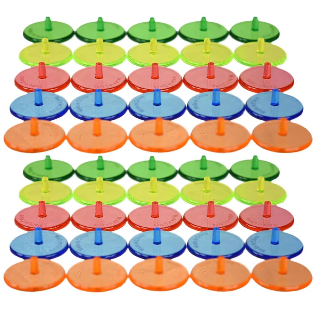 50 Pezzi Marcatori per Palline da Golf in Plastica, Segnapunti Rotondi Resistenti all'Usura, Leggeri e Facili da Inserire, Marcatori Professionali per Golf