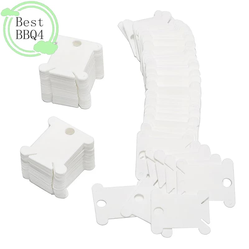 (BBQ4)200pcs Hard Cardboard Floss Bobbins Thread Bobbin Needlework Tool Spool Holder For Cross Embroidery Cotton Thread DIY