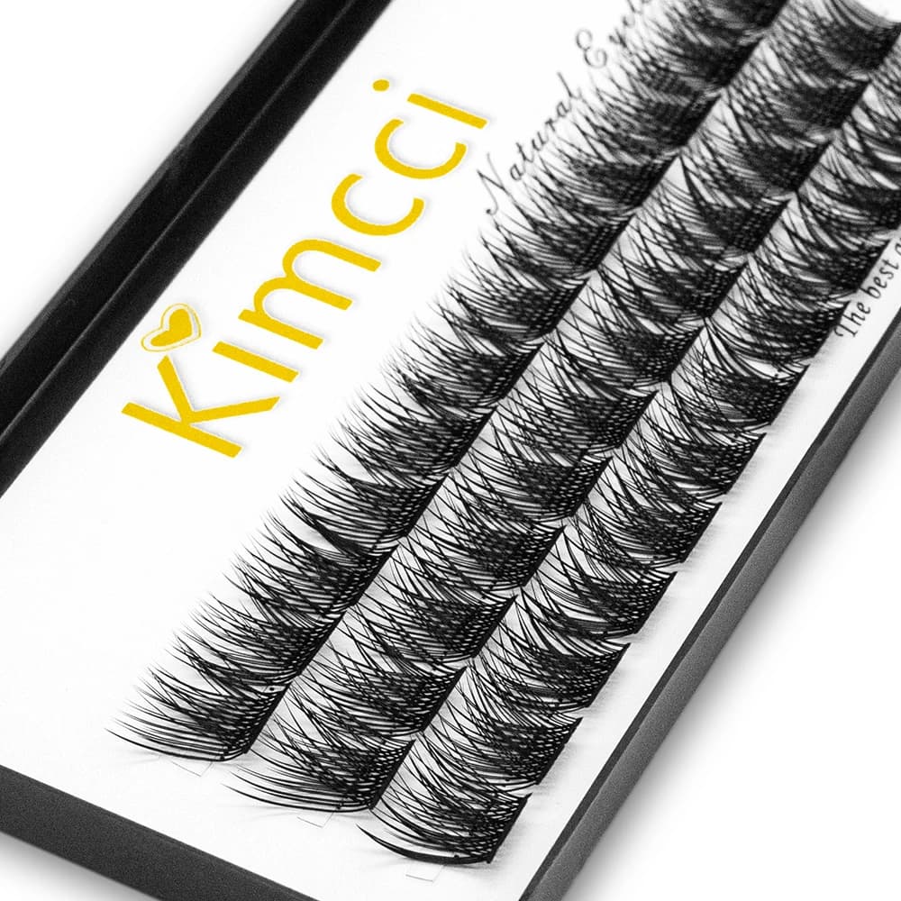 Kimcci 36 Pacchetti di Extension Ciglia in Visone, Ciglia Finte Segmentate, Ciglia Naturali 3D Russian Volume, Ciglia Finte Individuali
