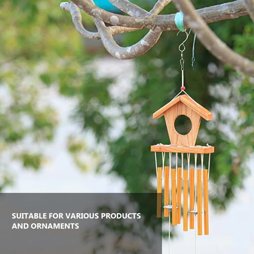 10Pcs Stainless Steel Swivel Hooks Mini Compact Rotating Hanging Clips for Wind Chimes Crystal Bells Garden Ornaments