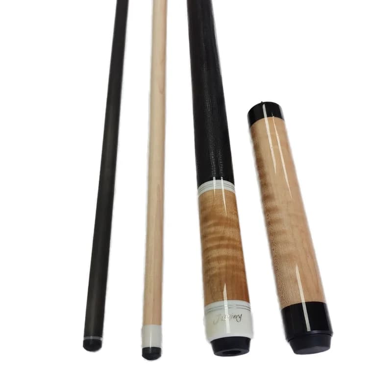 Stecche da biliardo da 58 pollici + 13 mm Dimensioni punta Palline da biliardo in legno massello di acero tigre con asta in carbonio ed estensioni stecca per American
