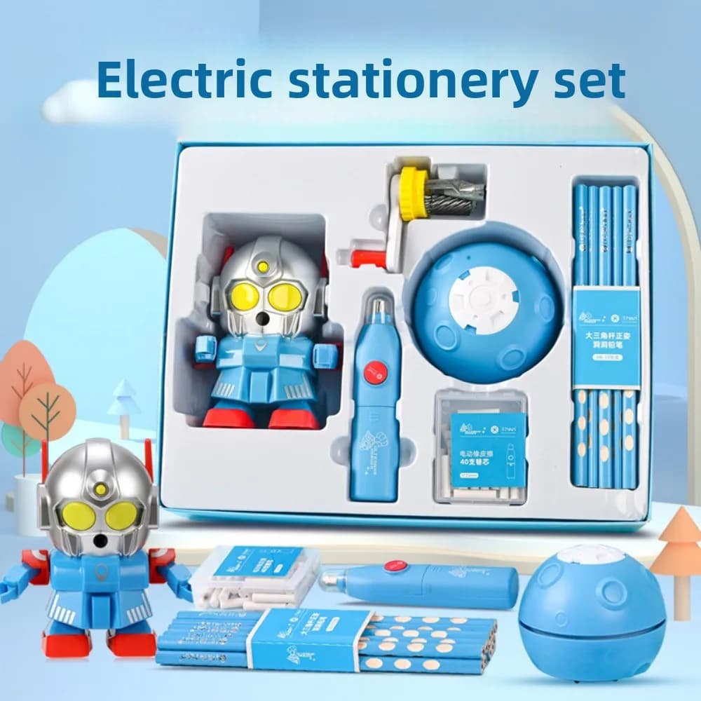 School Start Study Gift Set Automatic Pencil Sharpener Sharpener Student Dedicated Stationery Combo Turning Tool Pencil