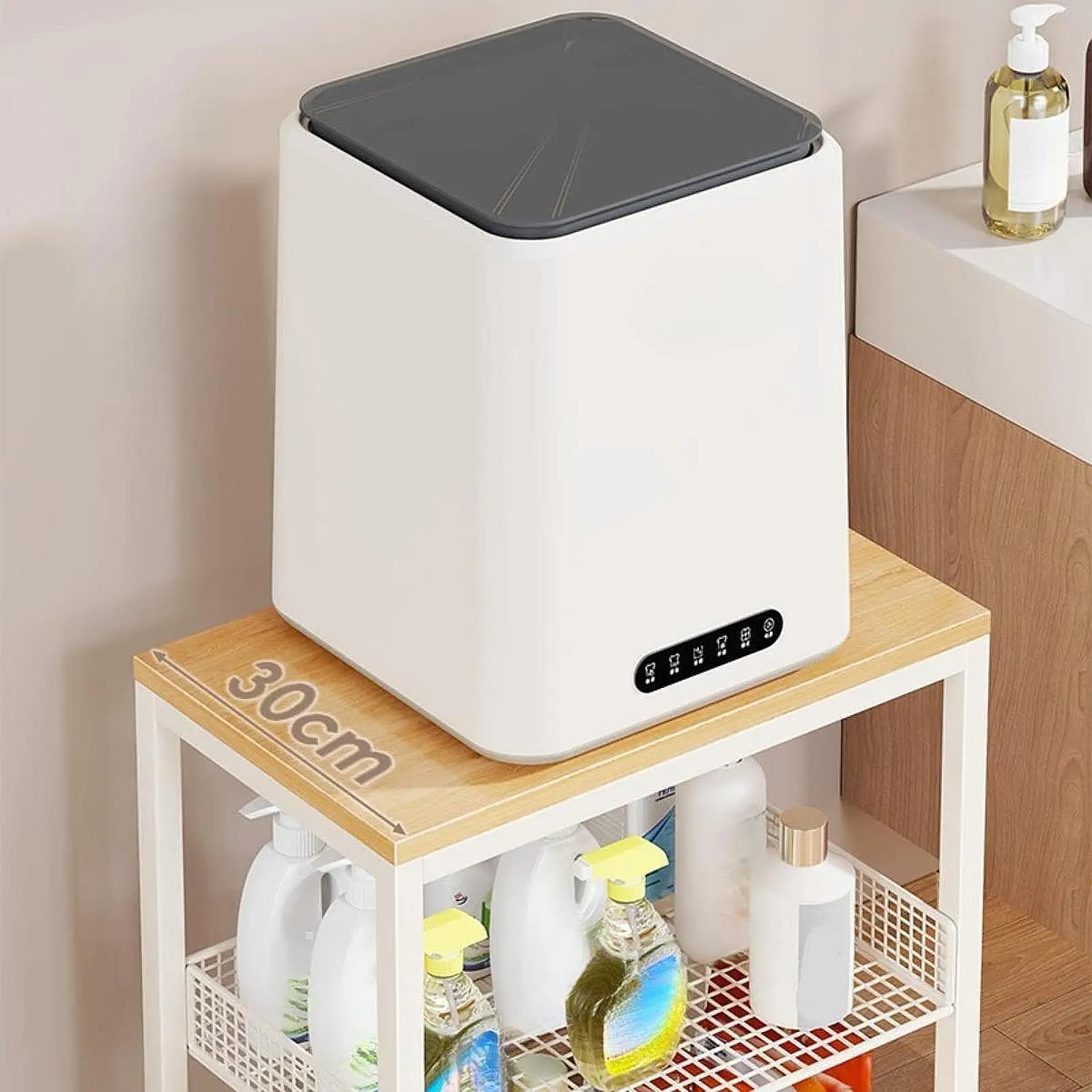 Supporto Portatile per Lavatrice, Rastrelliera per Cuociriso e Friggitrice ad Aria, Porta Piante, Scaffale per Piccoli Elettrodomestici, Ripiano per Lavanderia, Ingresso e Ufficio