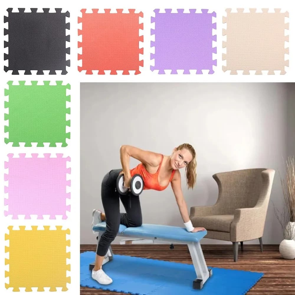 Tappetino da gioco in schiuma EVA facile da pulire Tappetino per piastrelle puzzle ad incastro Tappetini da yoga con superficie protettiva morbida per pavimento domestico Tatami