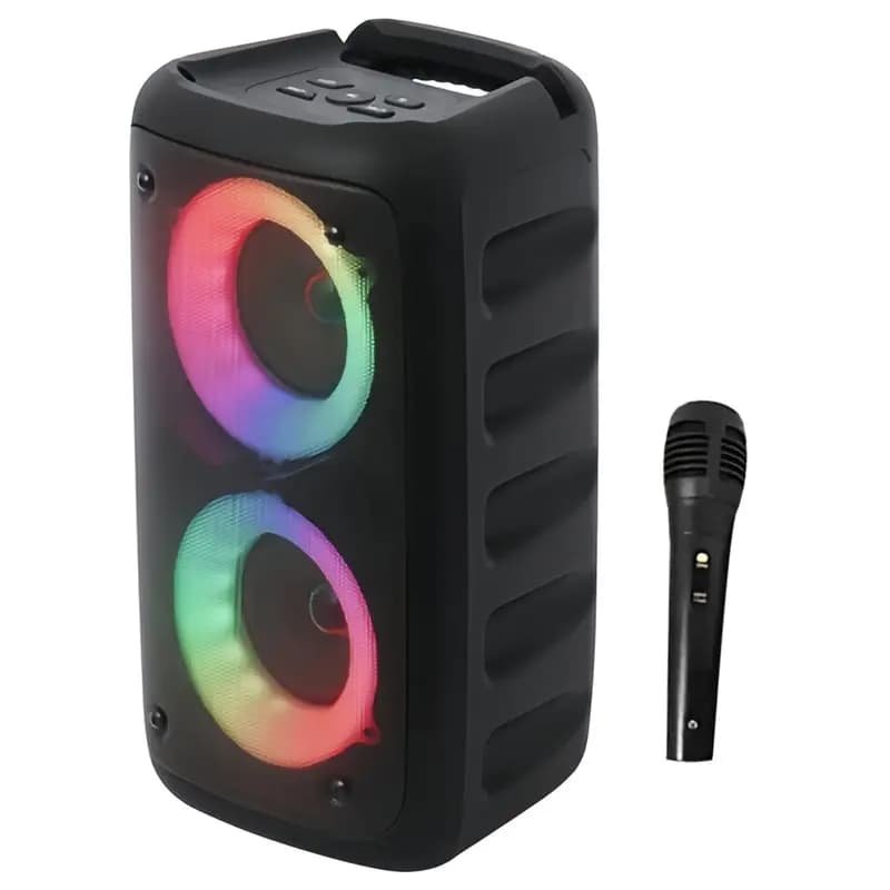 AS95-Karaoke Altoparlante Bluetooth Portatile Wireless con Microfono, Radio FM, Subwoofer, LED, TWS, Caixa De Som, Macchina Audio, Sound Box
