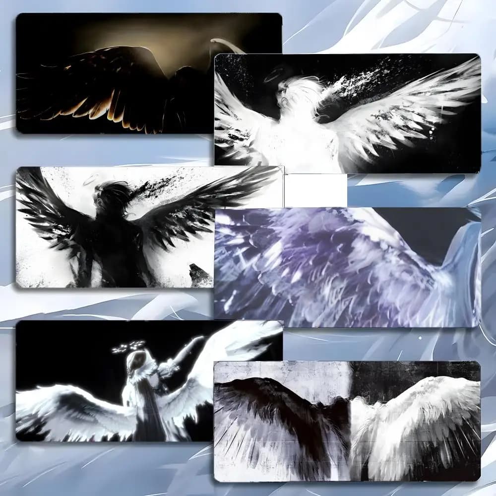 Beautiful Angel Wings-s Mouse Pad Mousepad Large Gaming LockEdge Thickened PC Table Desk Mat
