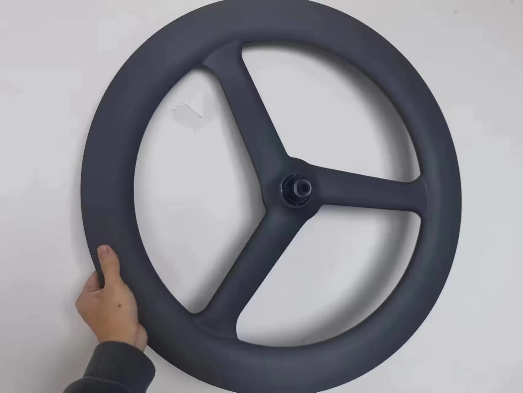 Ruota per bici a 3 raggi in carbonio, larghezza 27mm, anteriore 700C, posteriore per bici da strada, 3 raggi, per bici a scatto fisso/pista, tubolare/tubeless, freno V/disc.