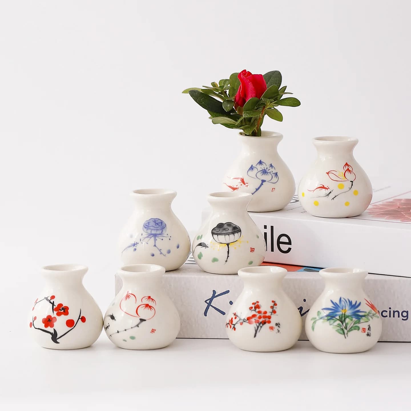 Retro Ceramic Vase Flower Vase Small Dry Flower Vase For Living Room Bedroom Table Modern Home Decor Hydroponic Plant Pot Gift