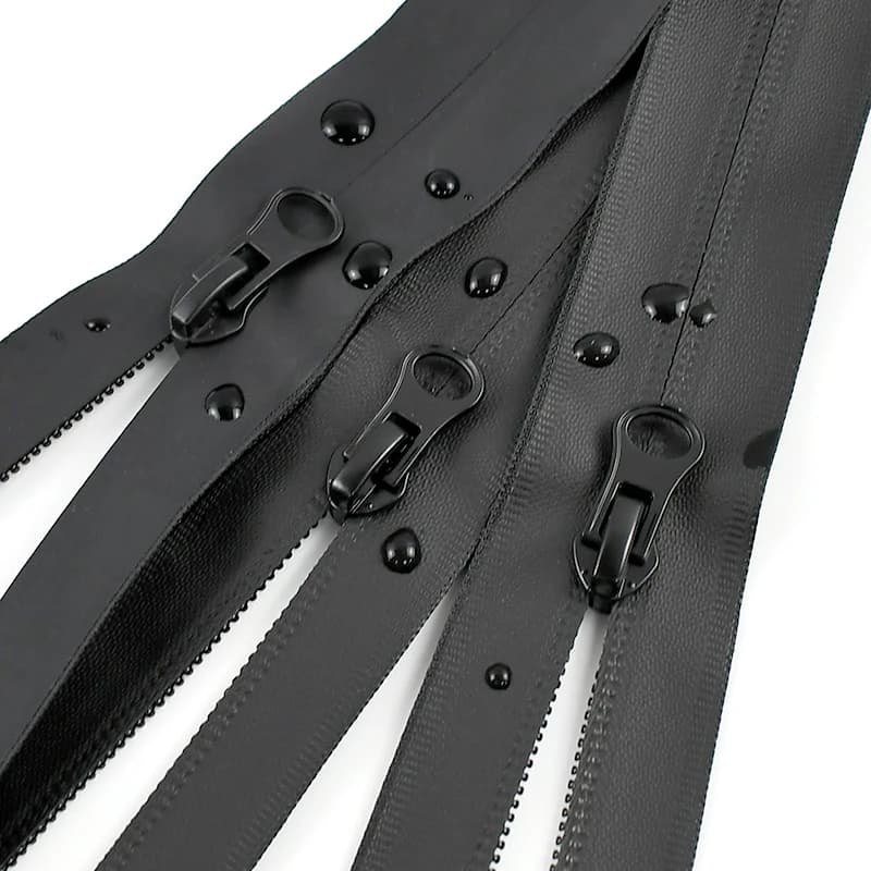 2 pezzi 5 # Cerniere in nylon impermeabili 15-150 cm Zippe invisibili chiuse/aperte per borse da cucito Kit di riparazione cerniera per indumenti Accessori fai da te