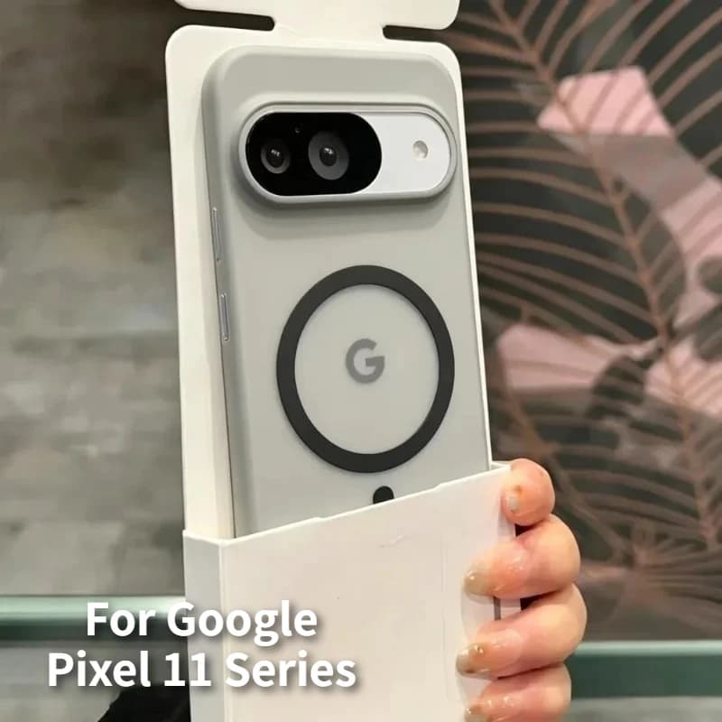 Translucent Frosted Magnetic Soft TPU Case for Google Pixel 10 9 8 7 6 A Pro XL Camera Protect for Magsafe Wireless Charge Cover