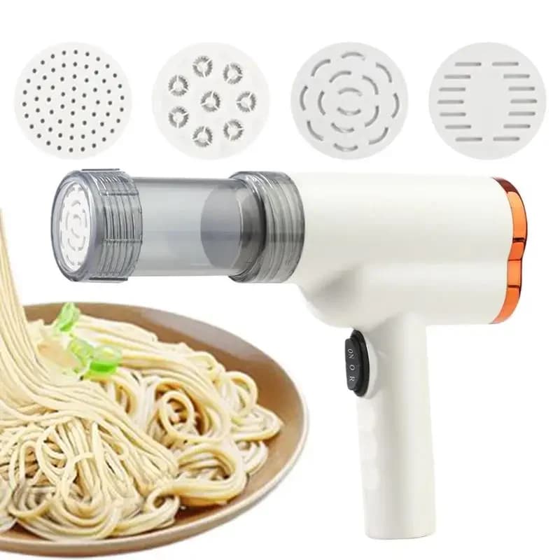 Macchina per pasta elettrica Macchina per pasta automatica Miscelatore portatile con 5 tipi di accessori Strumento per la produzione senza fili per la cucina domestica